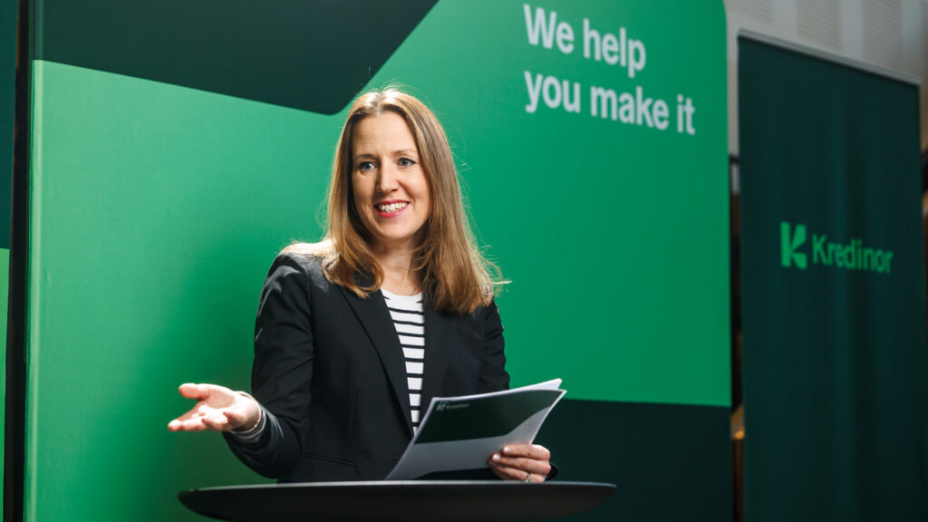 Woman presenting
